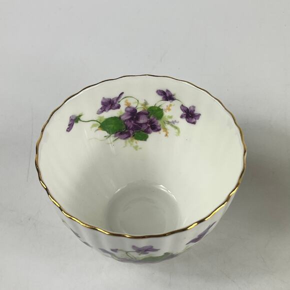 Vintage Radfords Bone China Creamer Sugar Bowl Set Purple Violets Floral England - Picture 6 of 16